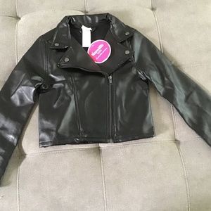 NWT Nannette Kids faux leather jacket size 8